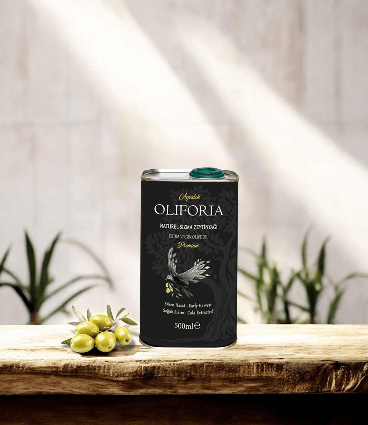 Oliforia Erken Hasat Soğuk Sıkım Filtresiz Naturel Sızma Zeytinyağı 500ml Teneke