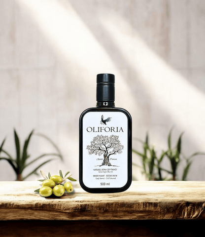 Oliforia Erken Hasat Soğuk Sıkım Filtresiz Naturel Sızma Zeytinyağı 500ml Kutulu Şişe