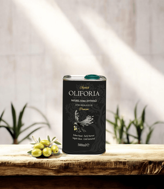 Oliforia Erken Hasat Soğuk Sıkım Filtresiz Naturel Sızma Zeytinyağı 500ml Teneke