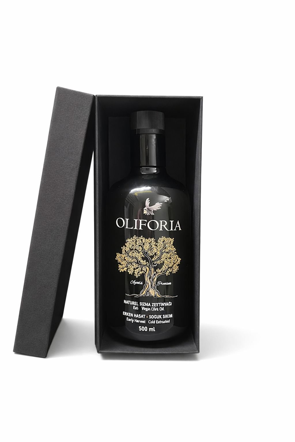 Oliforia Erken Hasat Soğuk Sıkım Filtresiz Naturel Sızma Zeytinyağı 500ml Kutulu Şişe