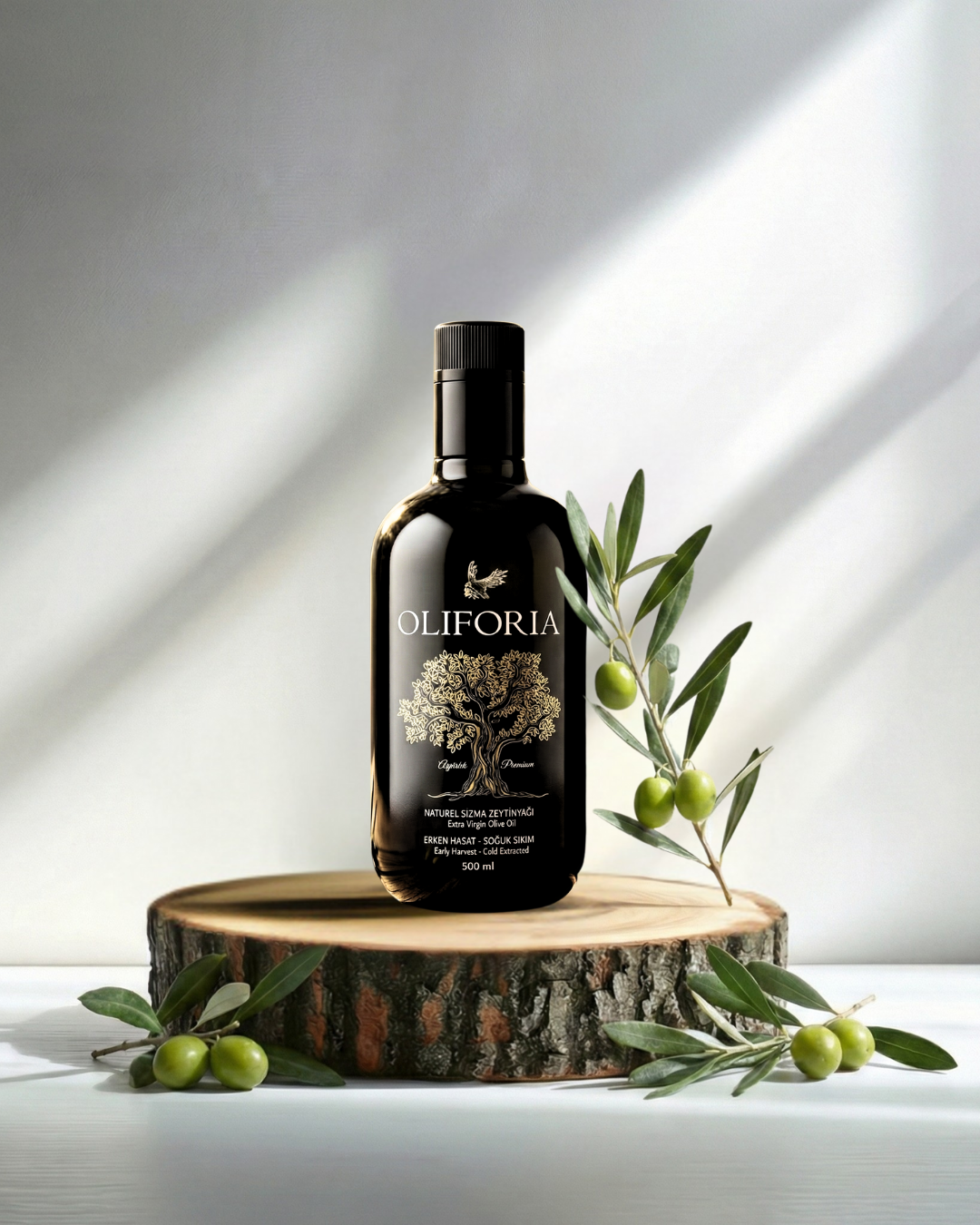 Oliforia Erken Hasat Soğuk Sıkım Filtresiz Naturel Sızma Zeytinyağı 500ml Kutulu Şişe